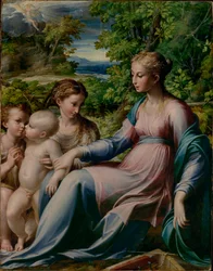 Maria mit dem Kind, dem heiligen Johannes dem Täufer und Maria Magdalena